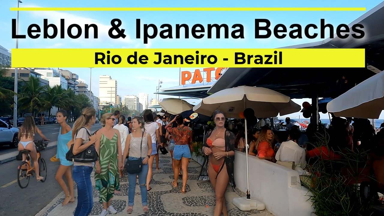 Walking LEBLON and IPANEMA BEACHES | Rio de Janeiro, Brazil | 2023