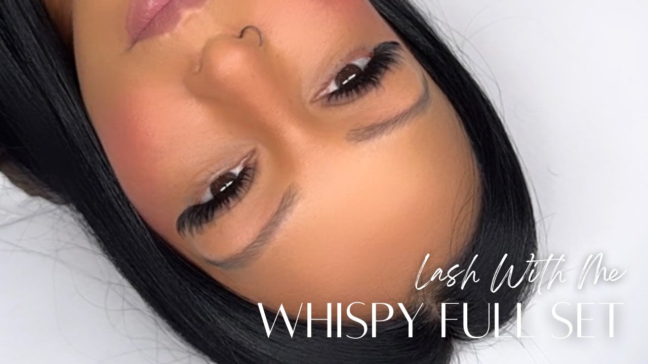 WHISPY FULL SET| LASH WITH ME | HOW TO WHISPY LASHES | KIARA SKY LASHES