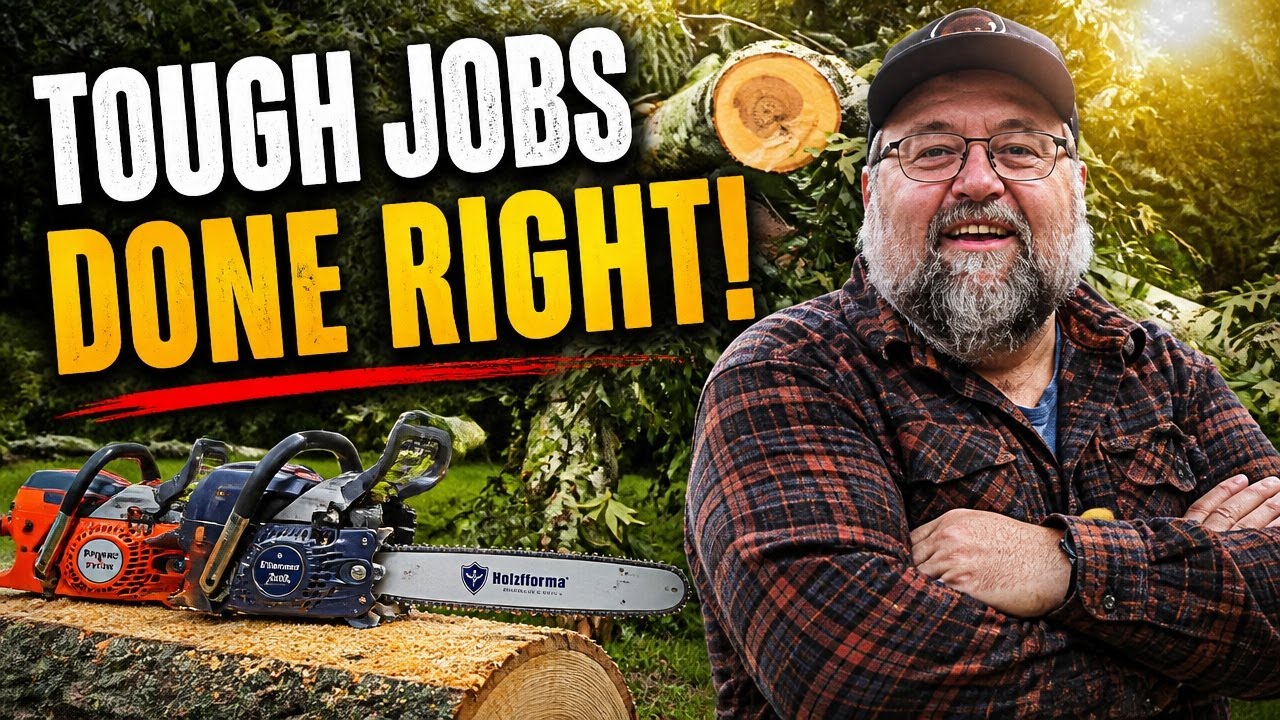 Farmmac F372W  & holzfforma G466 chainsaws did great!#treeremoval #stormdamage
