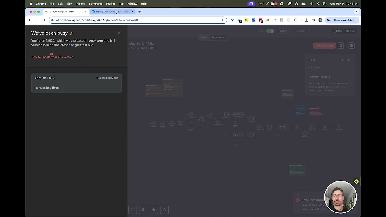 How to Fix N8N Workflow Errors and Update Self Hosted N8N in Digital Ocean