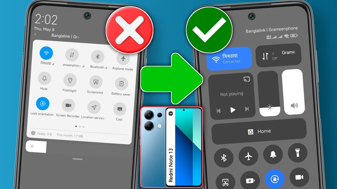 Come modificare le impostazioni del Centro di controllo HyperOS Xiaomi Redmi 13C