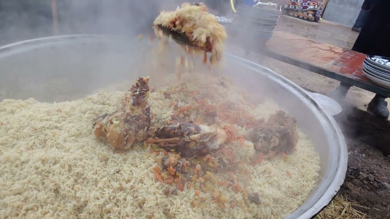 A Legendary way of preparing wedding pilaf in Uzbekistan | Wedding plaf in Uzbekistan