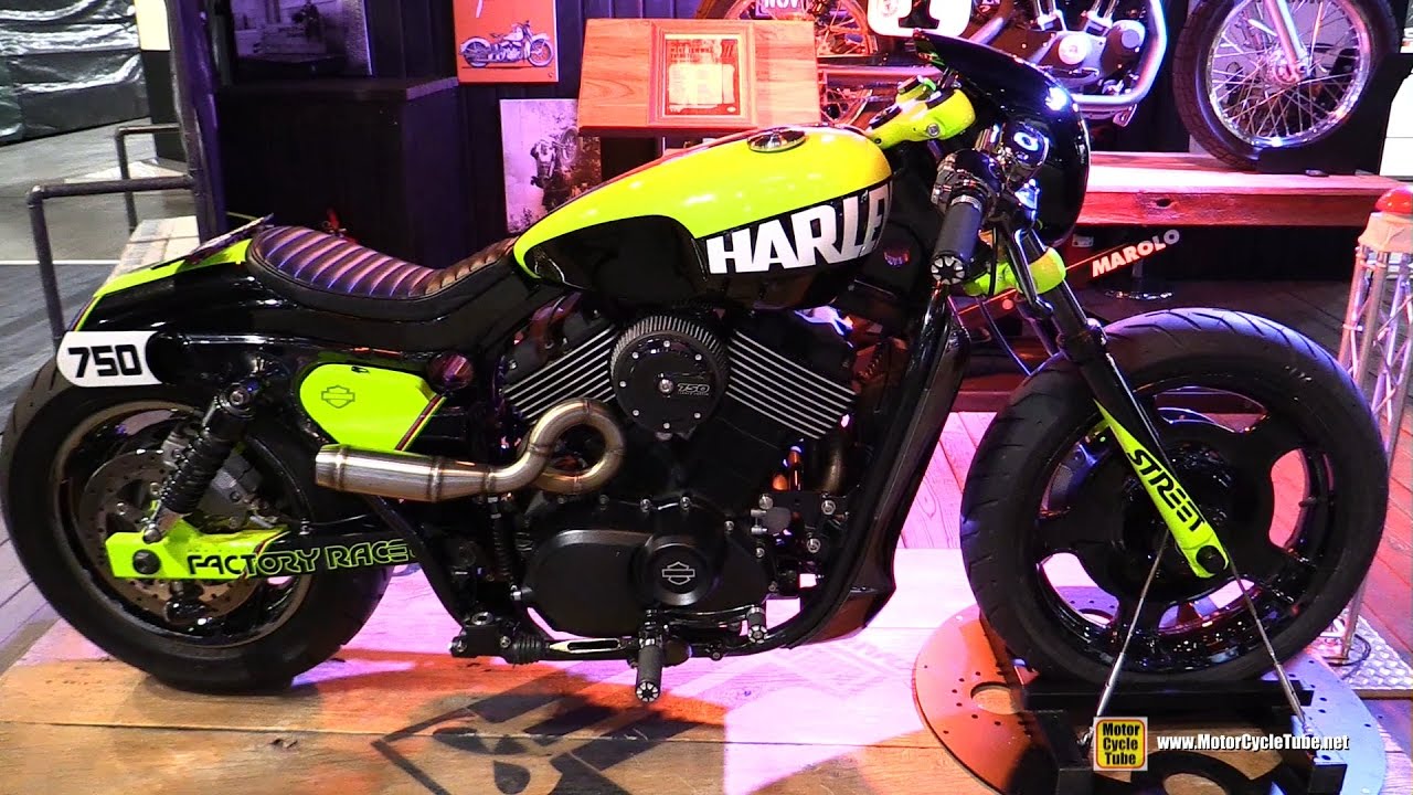 2015 Harley Davidson Street 750 Shaw's Factory Racer Custom Bike - Walkaround - 2016 EICMA Milan