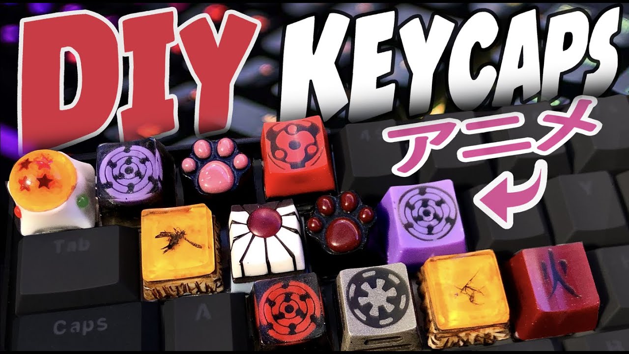 DIY Resin Artisan Keycaps | Anime Inspired
