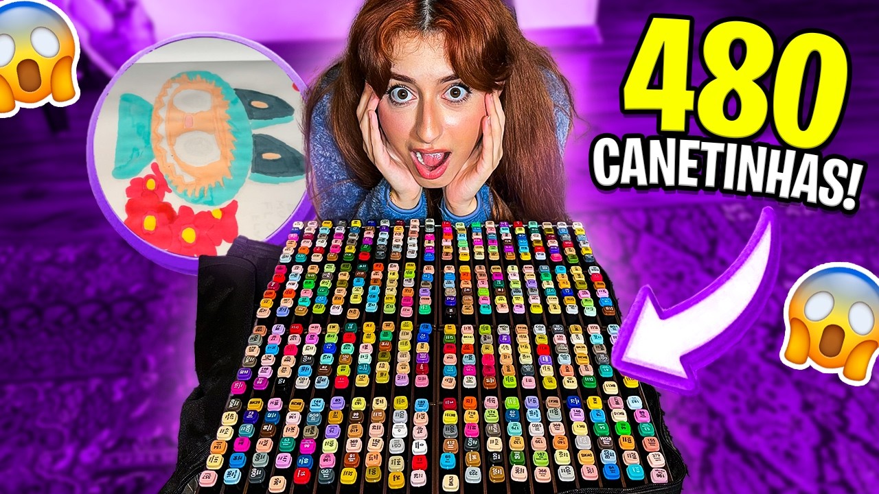 Pintando BOBBIE GOODS AO CONTRÁRiO com o MAiOR KiT de CANETiNHAS do MUNDO!!!