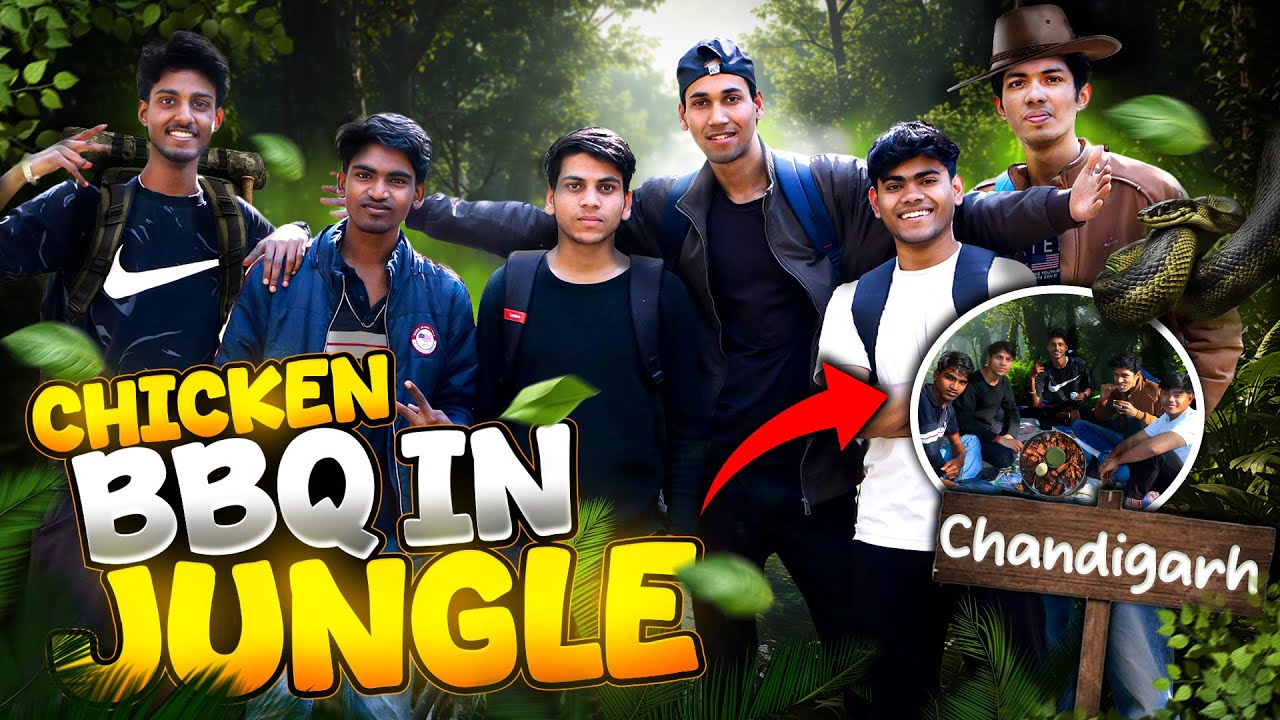 Making BBQ in Jungle Chandigarh.
