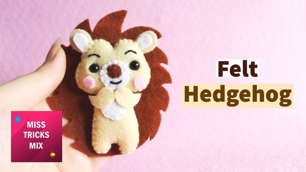 Hedgehog Felt Plush DIY Tutorial | Felt Forest Animals.