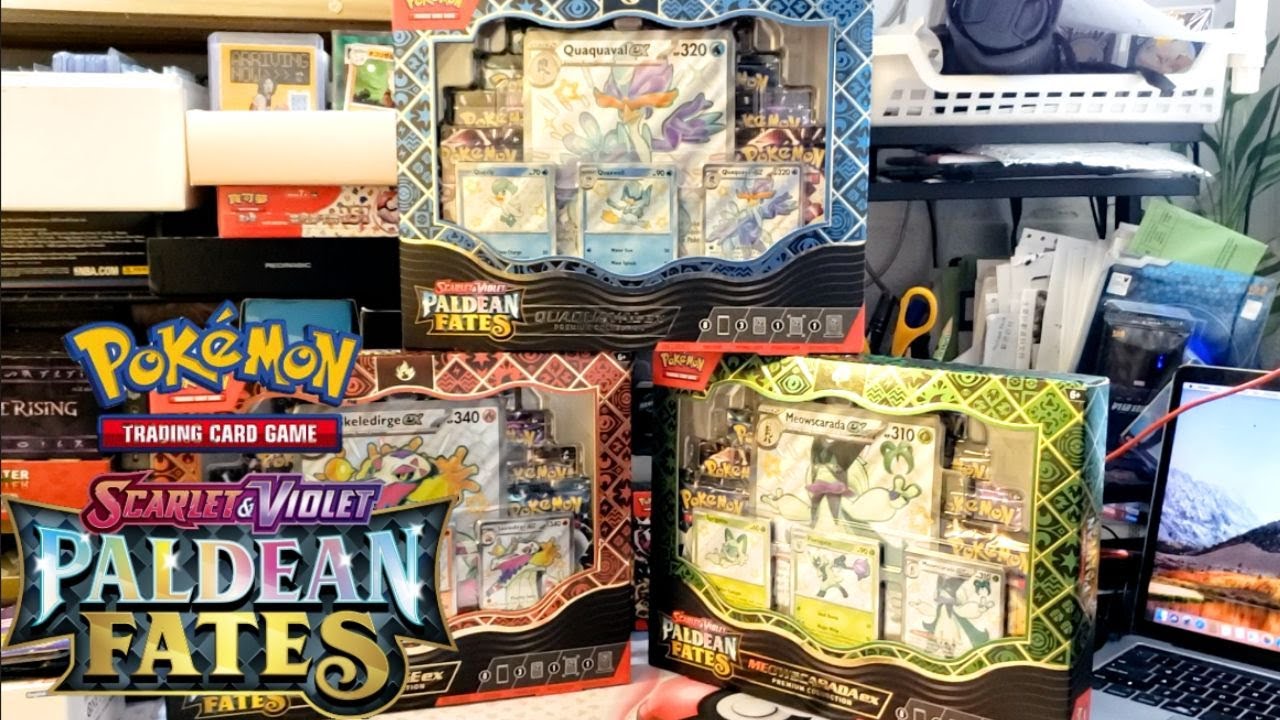 A MUST BUY 🔥🔥🔥PREMIUM COLLECTION BOX!!! SCARLET AND VIOLET PALDEAN FATES!!!