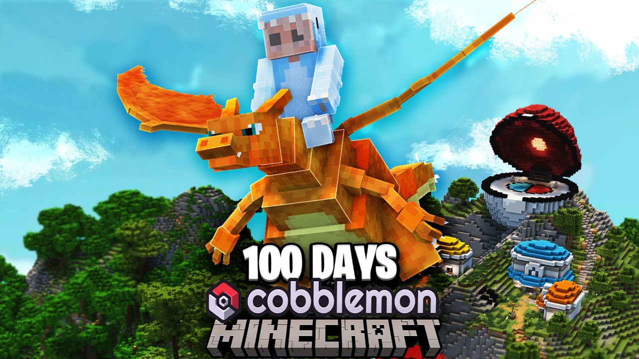 I Spent 100 Days in Cobblemon VERSUS My Rival in Minecraft