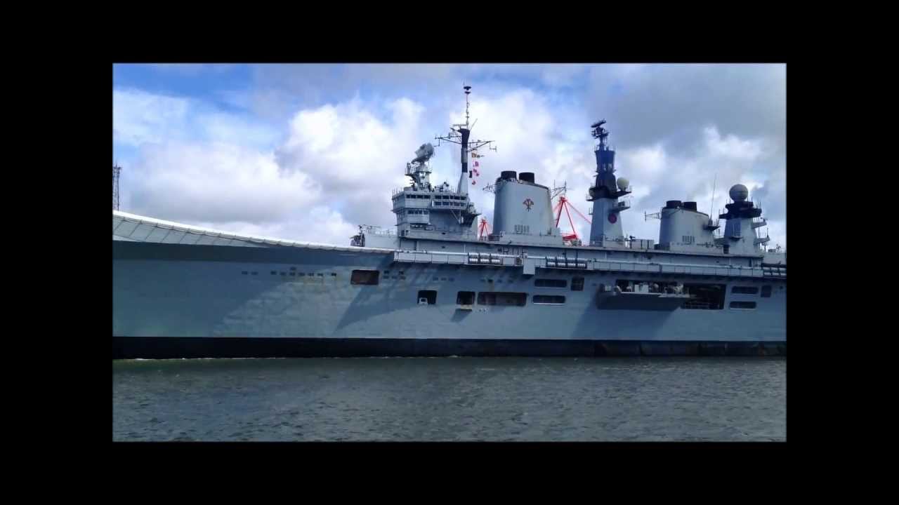 Aircraft Carrier HMS Illustrious visits Dublin Port