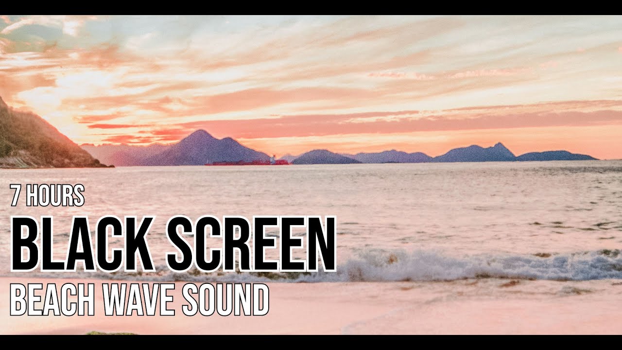 Tropical Beach Sound for 7 Hours 🌴 | Black Screen ⚫️ | Sleep, Study, Focus & Relax