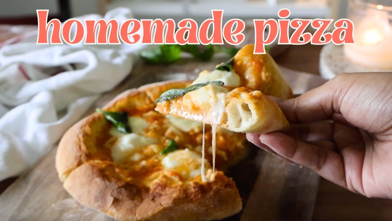 Stone Baked PIZZA at Home 🍕 | Make PIZZA DOUGH From Scratch