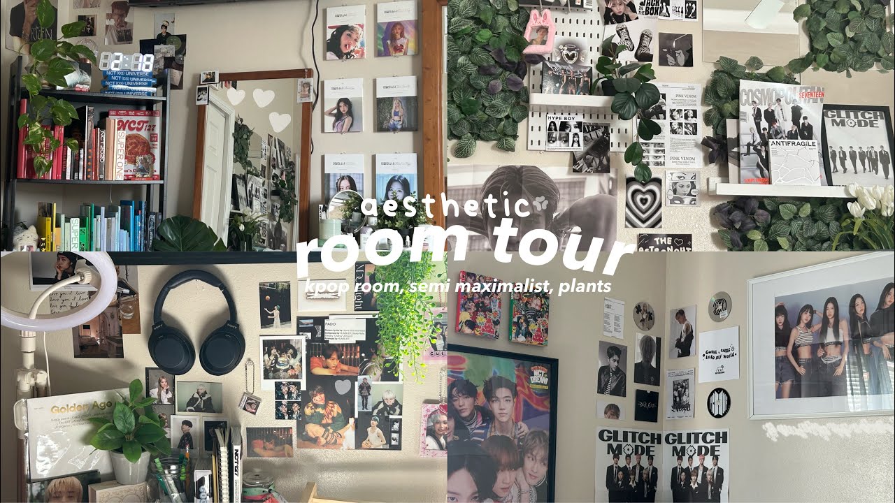 [nov 2023] aesthetic room tour 🧸  // kpop room, semi maximalist, plants 🌿✧˖°