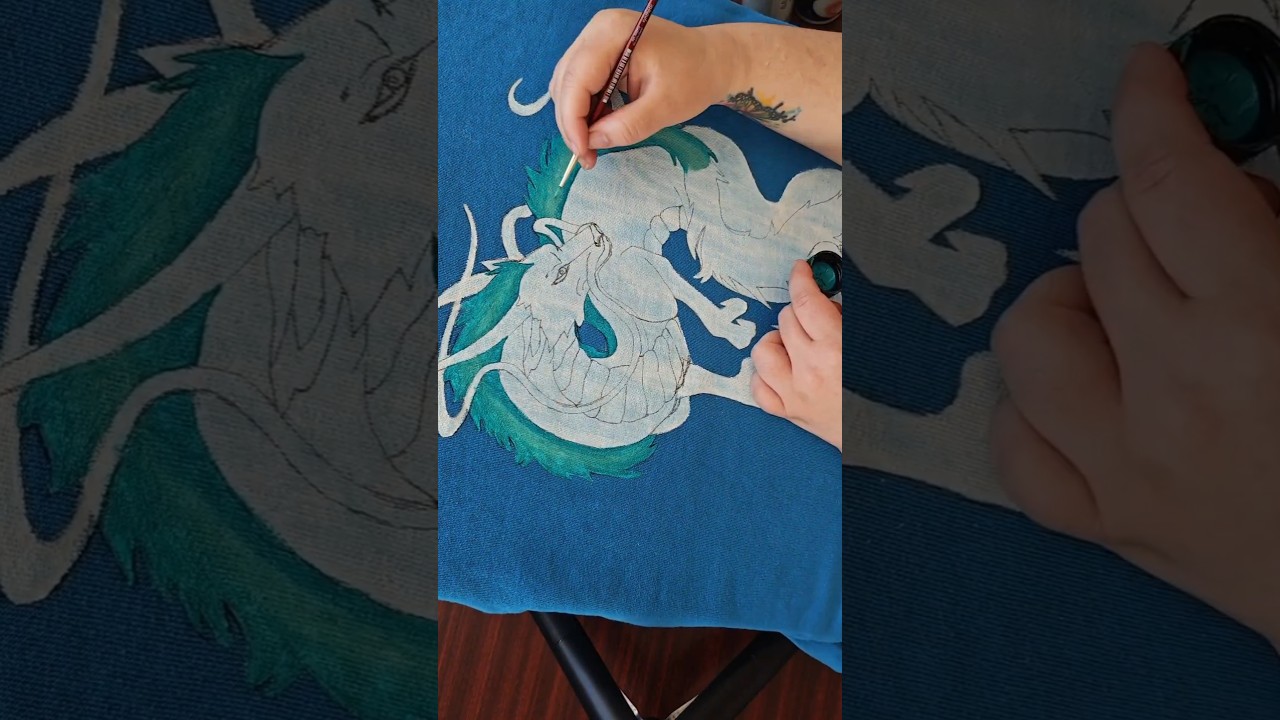Дракон Хаку🐉 #ручнаяроспись #handmade #росписьназаказ #painting #унесённыепризраками #artist #custom