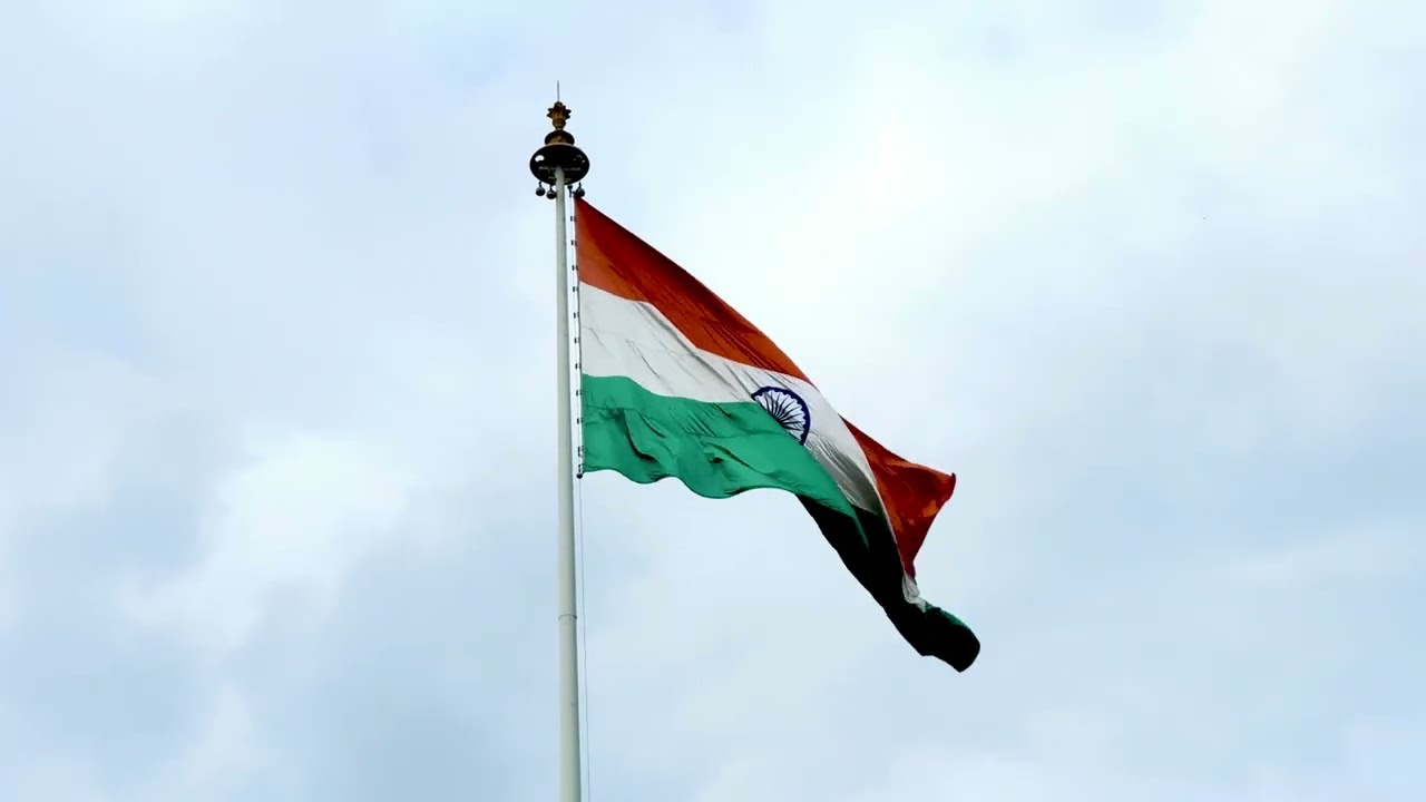 Free Waving Indian Flag Video effects HD 4K - Indian flag waving stock video footage | 15th August