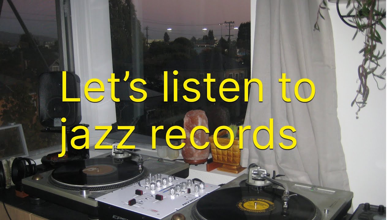 Listening to jazz records as the sun goes down