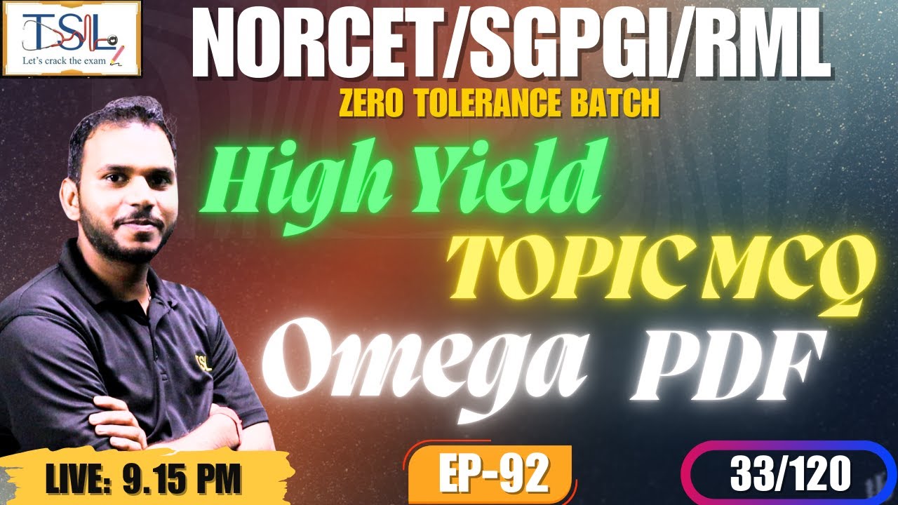 RML/ SGPGI/ NORCET-10 | High Yield MCQ/ Omega PDF (Episode -92) / Bone Marrow Nursing  Coaching