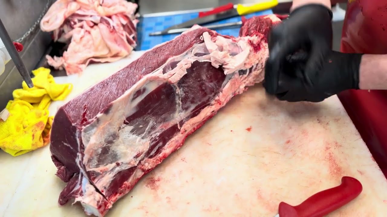 Satisfying Veal Butchery | Whole Box Breakdown Part 1 #viralvideo #meatmarket #bbqfoodbeefusa 