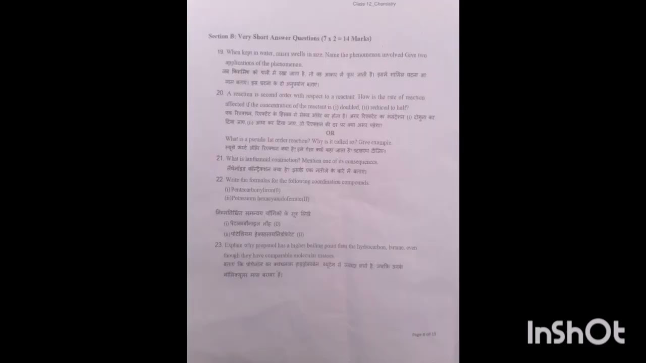 HBSE 12 Chemistry Preboard 2026 👌