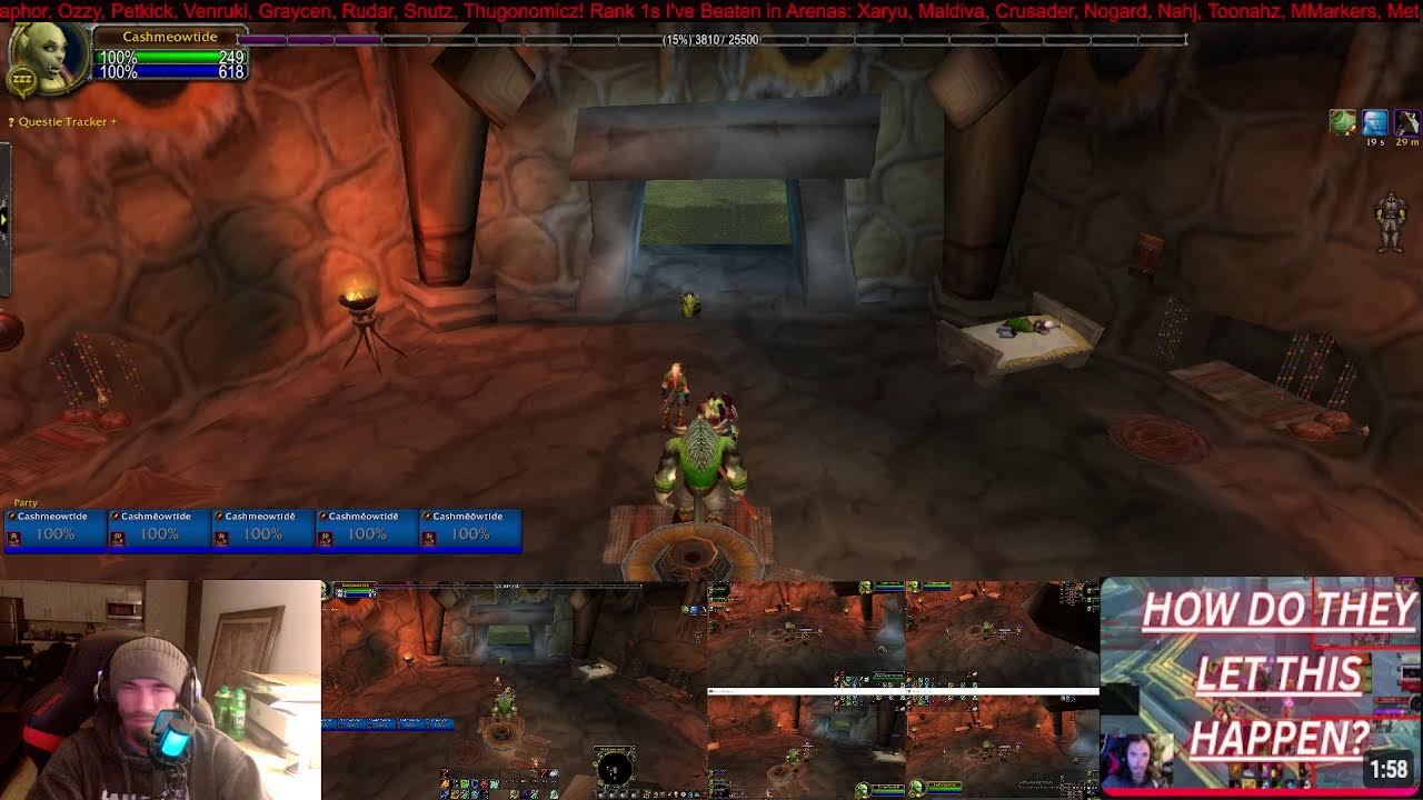 Rank 1 Manual Multiboxing – 5 ELE SHAMANS | Classic WoW TBC