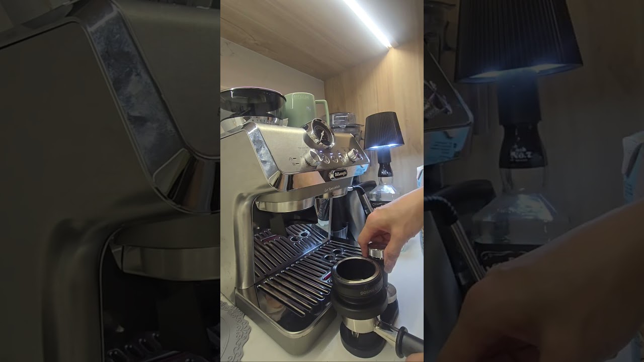 Making cappucino on the new DeLonghi La Specialista EC9255. Love the extraction. Nice crema!