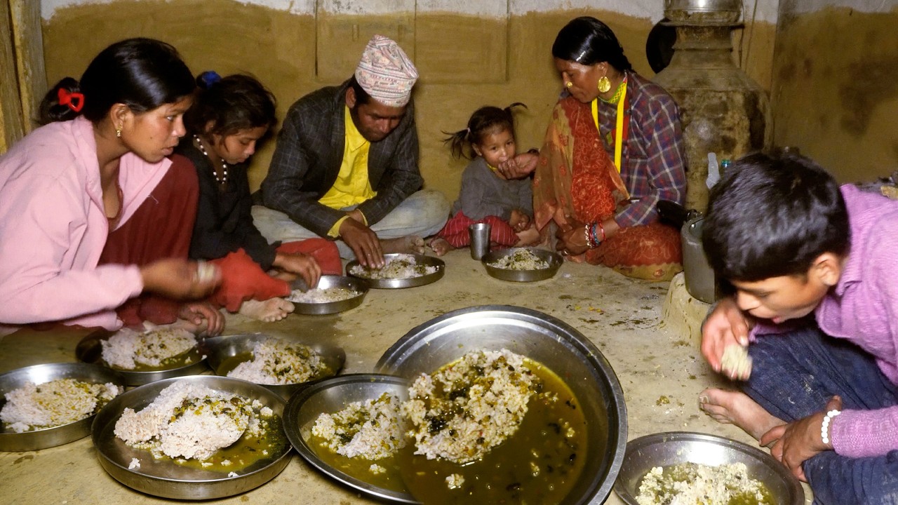 dinner in the house of dharme brother || dharme brother family dinner || rural Nepal ||