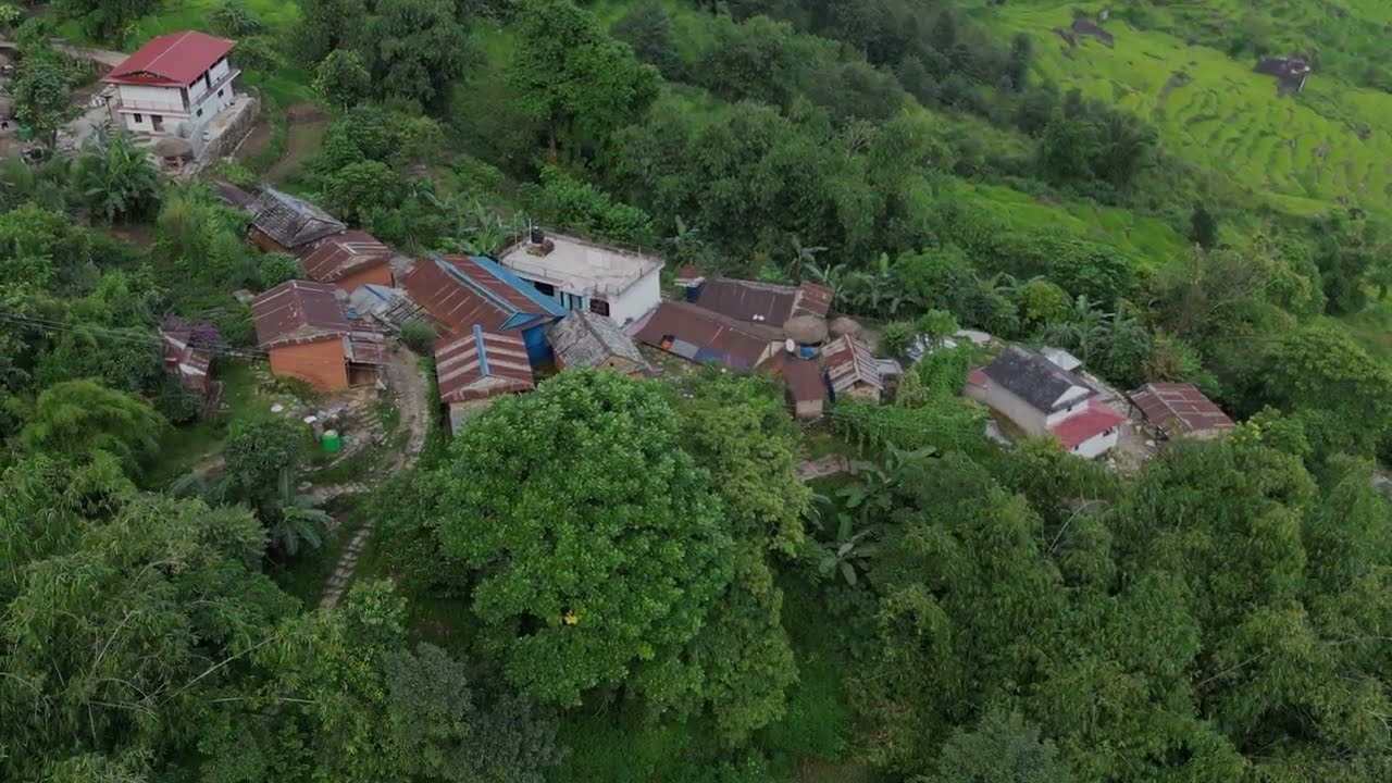 Puranokot पुरानोकोट Village in Nepal// Lamjung// Rural village of Nepal//Aerials View 🇳🇵 🇬🇧
