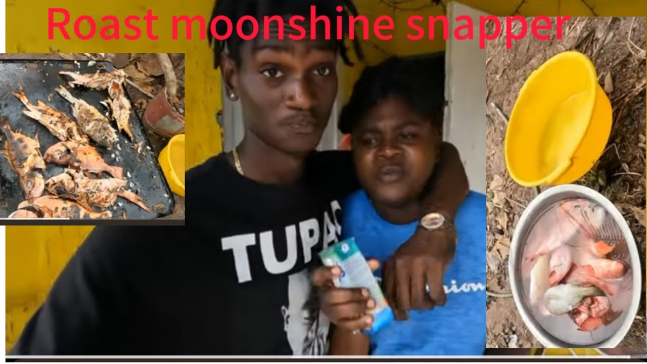Roasted moonshine snapper with family and friends @KeefMagazine /must watch pure vybz n laughter💯