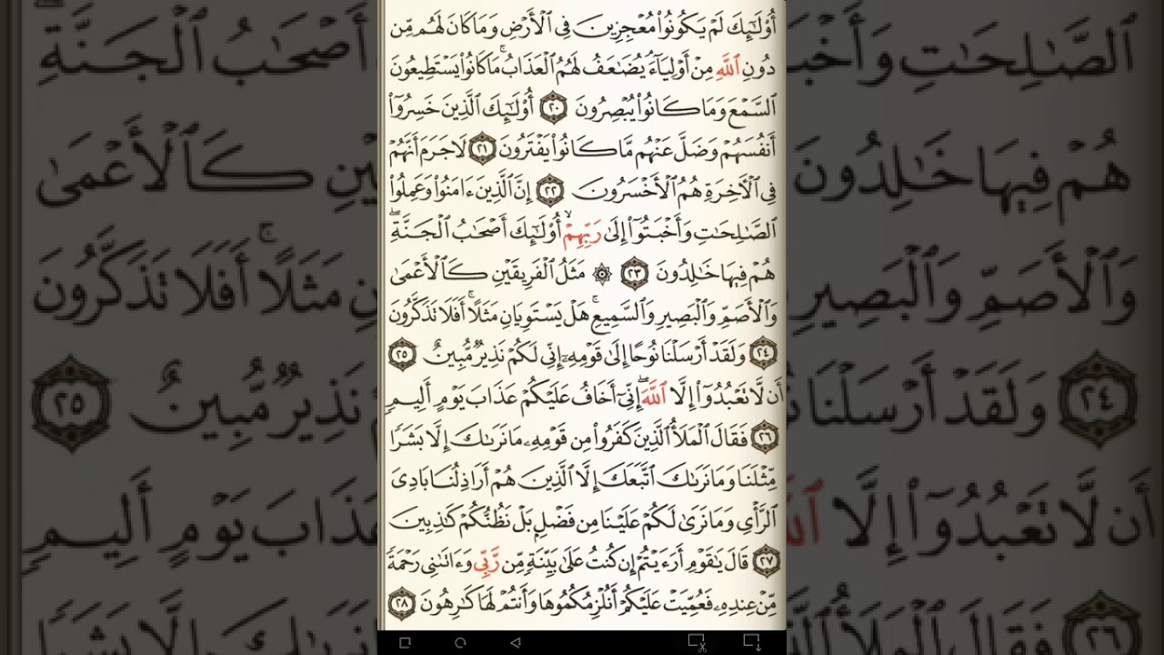 ماهر المعيقلي سورة هود مكتوبة صفحة 224 مصحف المدينة المنورة جودة عالية