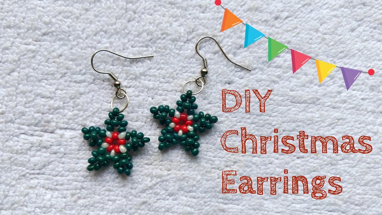 🎄 Christmas Earrings 🎄 DIY Star Earrings 🎄 (0092)