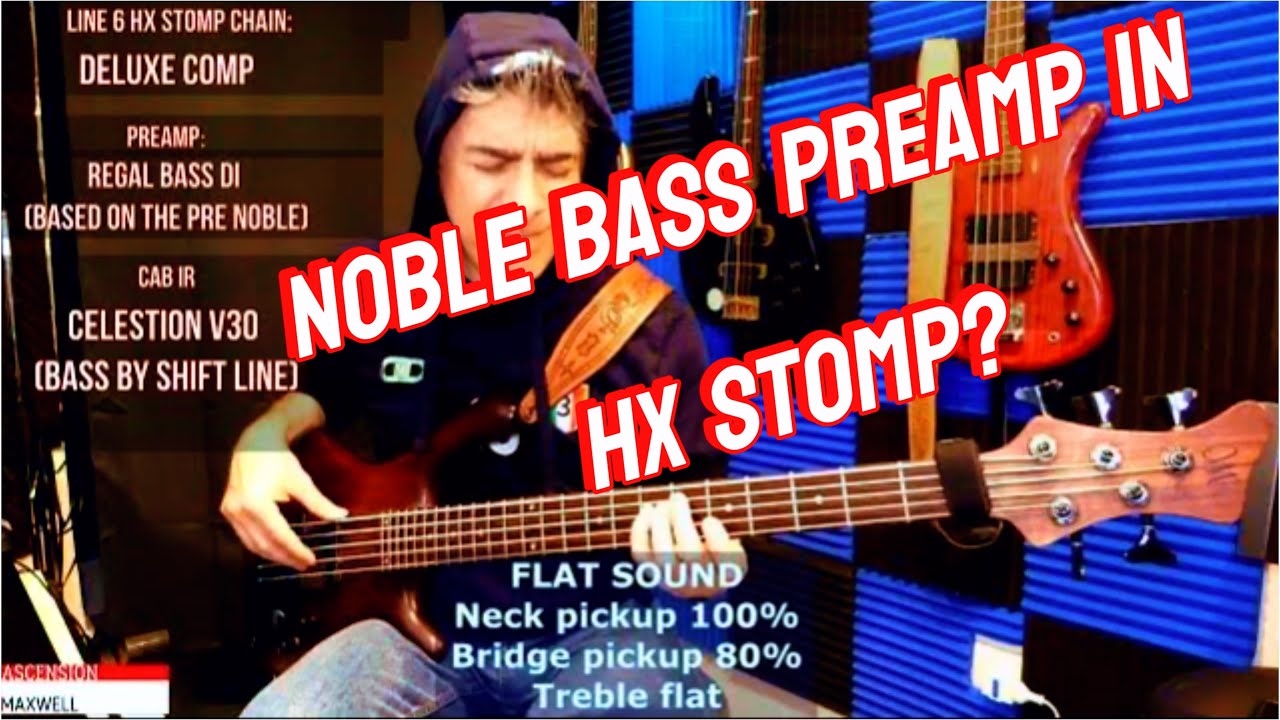 Noble Bass Preamp in the HX Stomp - Is It Good? (Regal Bass DI Test)