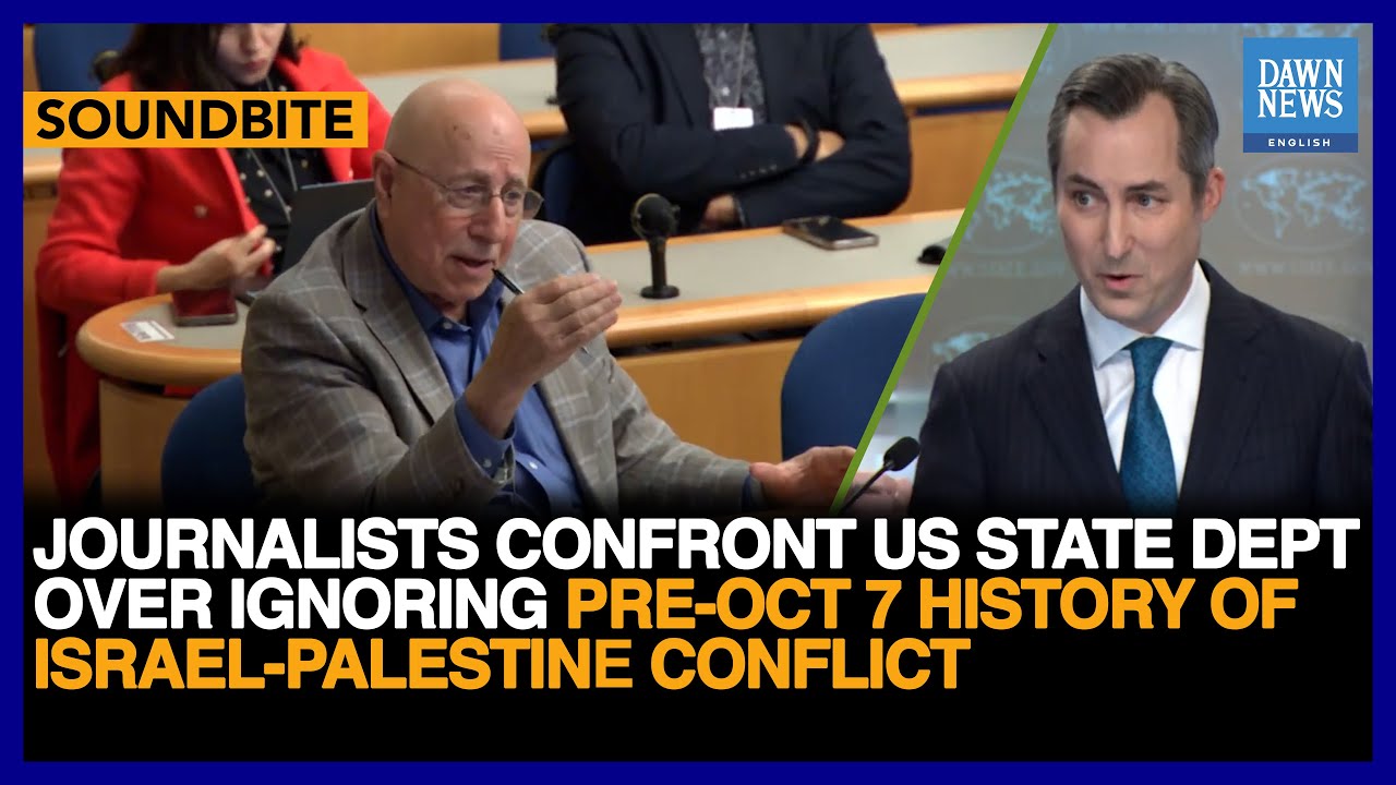 Journalists Confront US State Dept Over Ignoring History Of Israel-Palestine War | Dawn News English