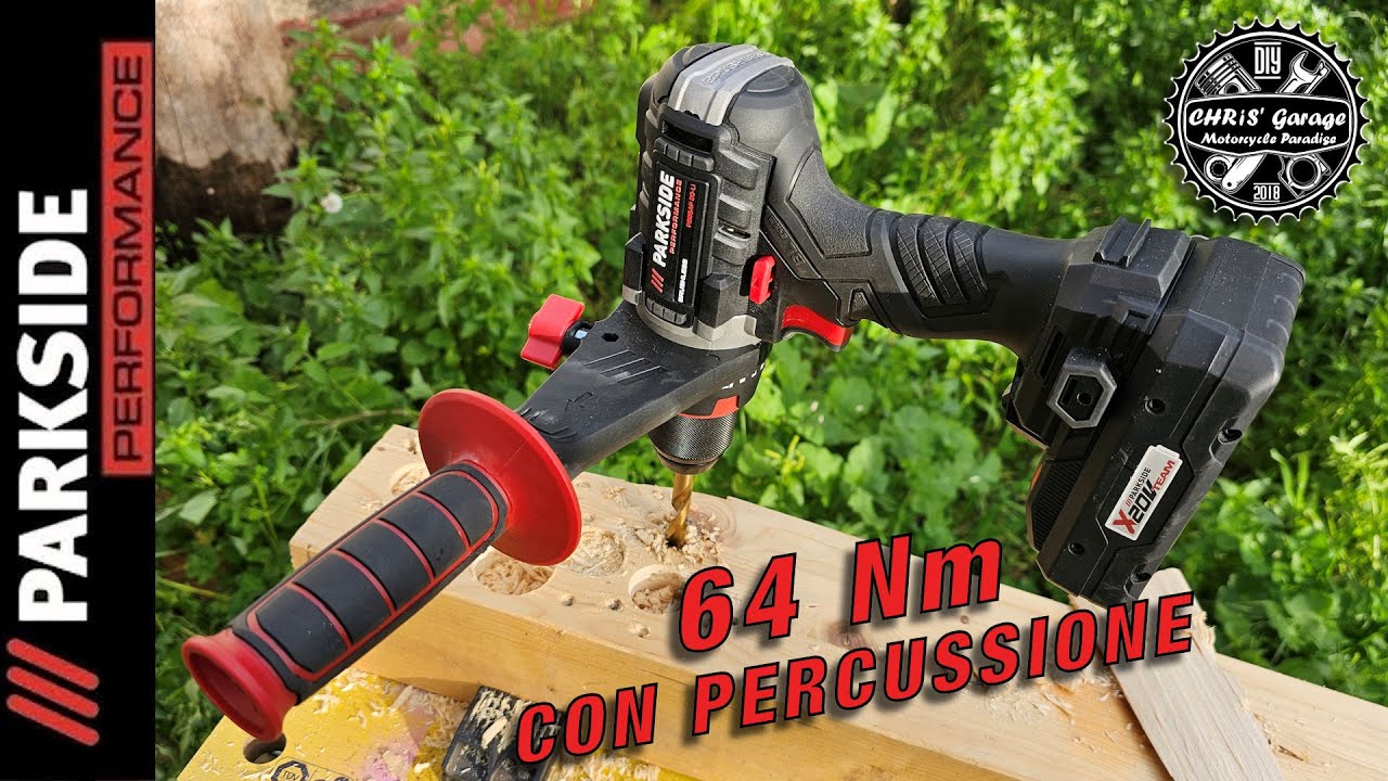 PARKSIDE PERFORMANCE Trapano 20V da 64Nm con percussione