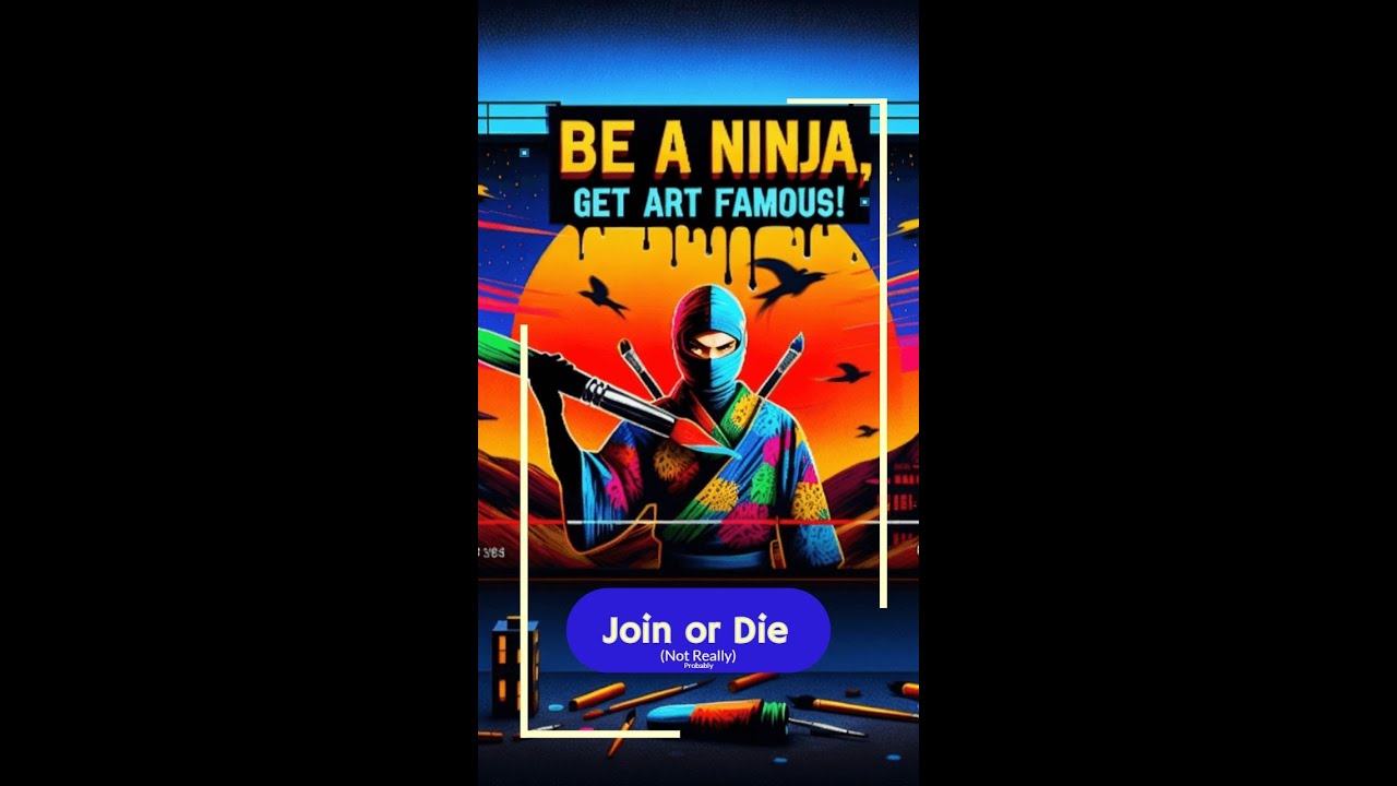Be a Ninja, Get Art Famous! #shorts #NinjaDay