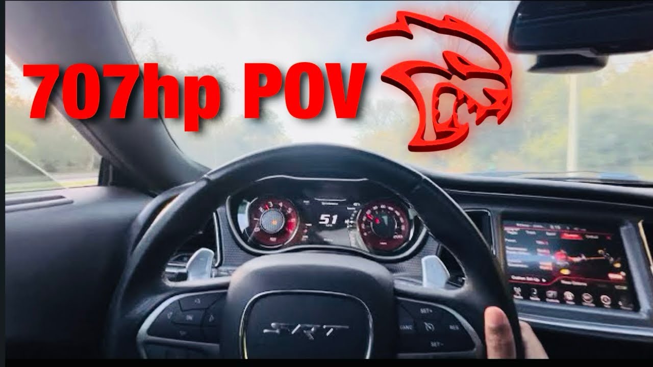 Hellcat challenger 707hp POV *Hard Pulls