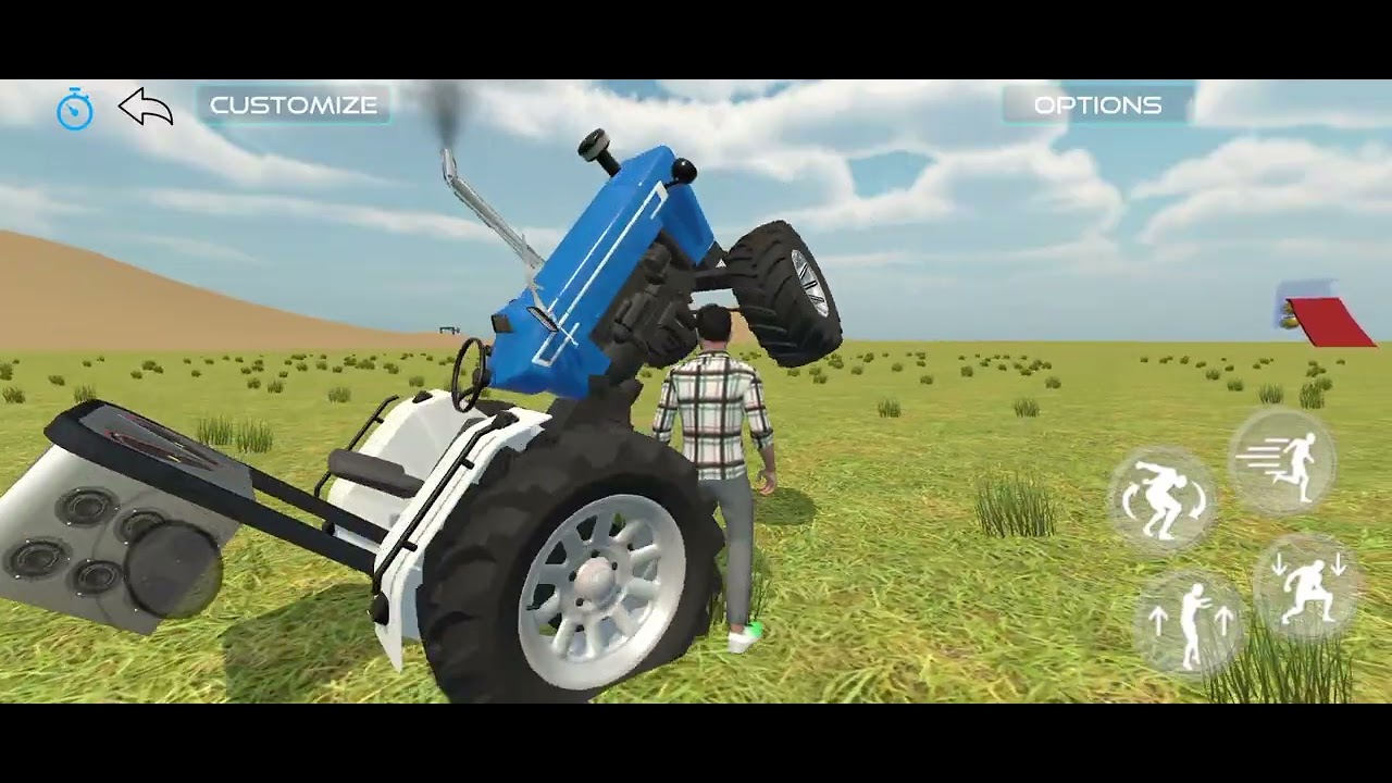 Tractors Stunt For Gaming in the Field.Indian Vehicles Simulator 3D songs! 