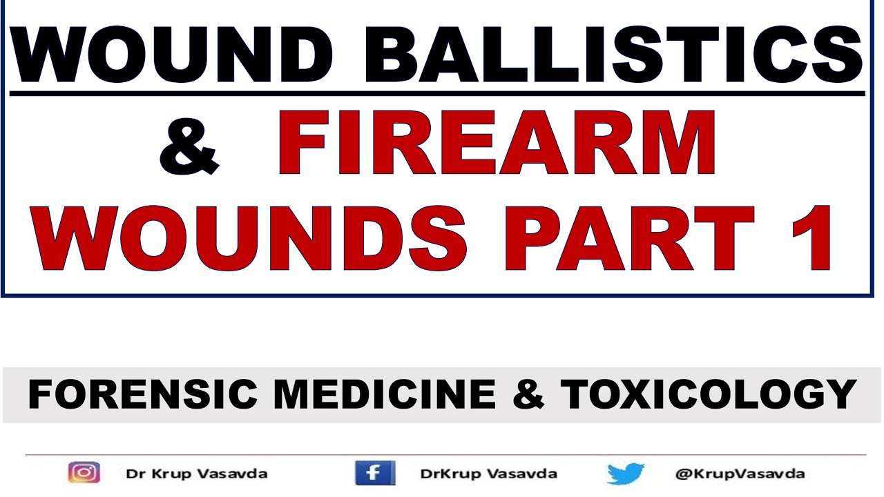 Wound Ballistics ||  Firearm Wounds || Part 1 || Dr Krup Vasavda