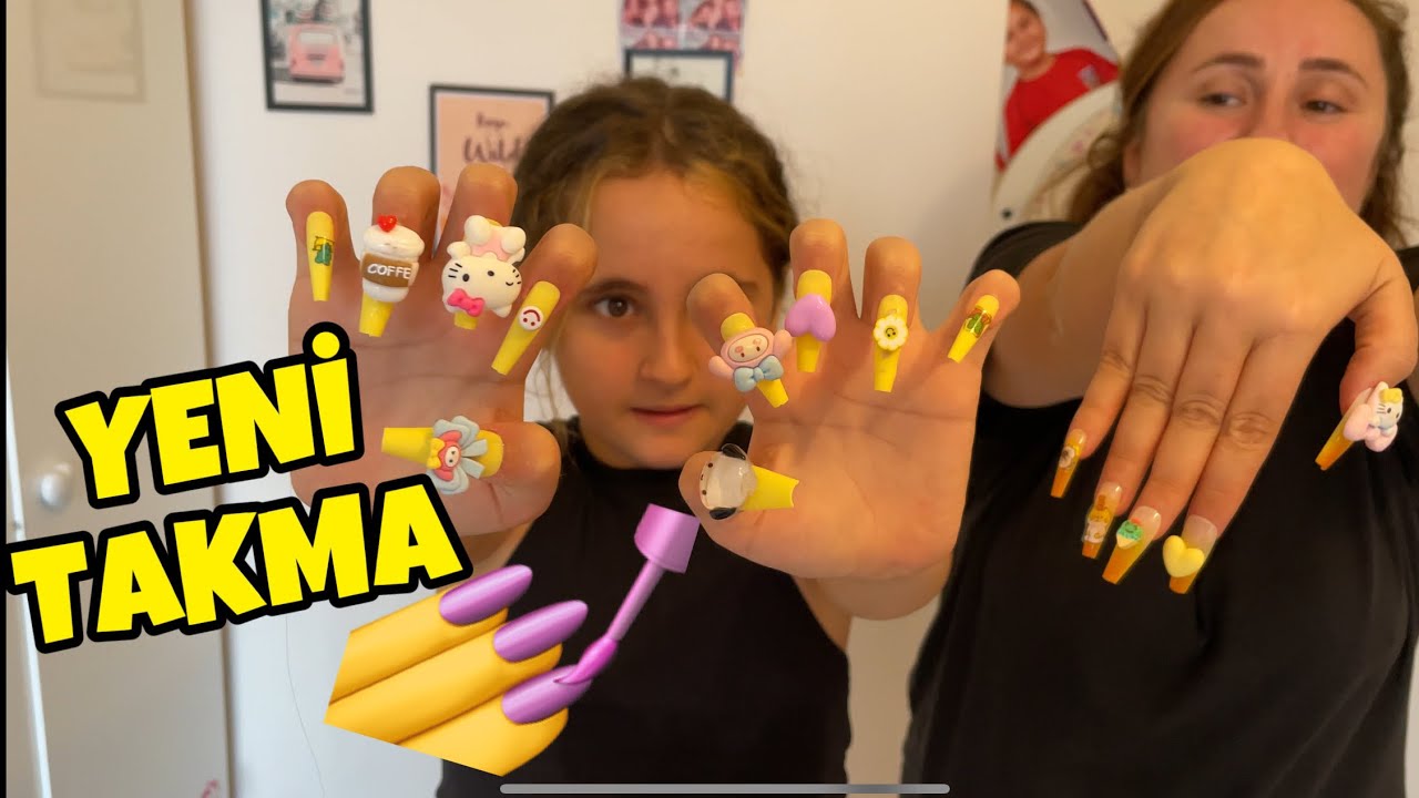 TAKMA TIRNAK YAPTIK !! UZUN TIRNAKLARLA BİR GÜN