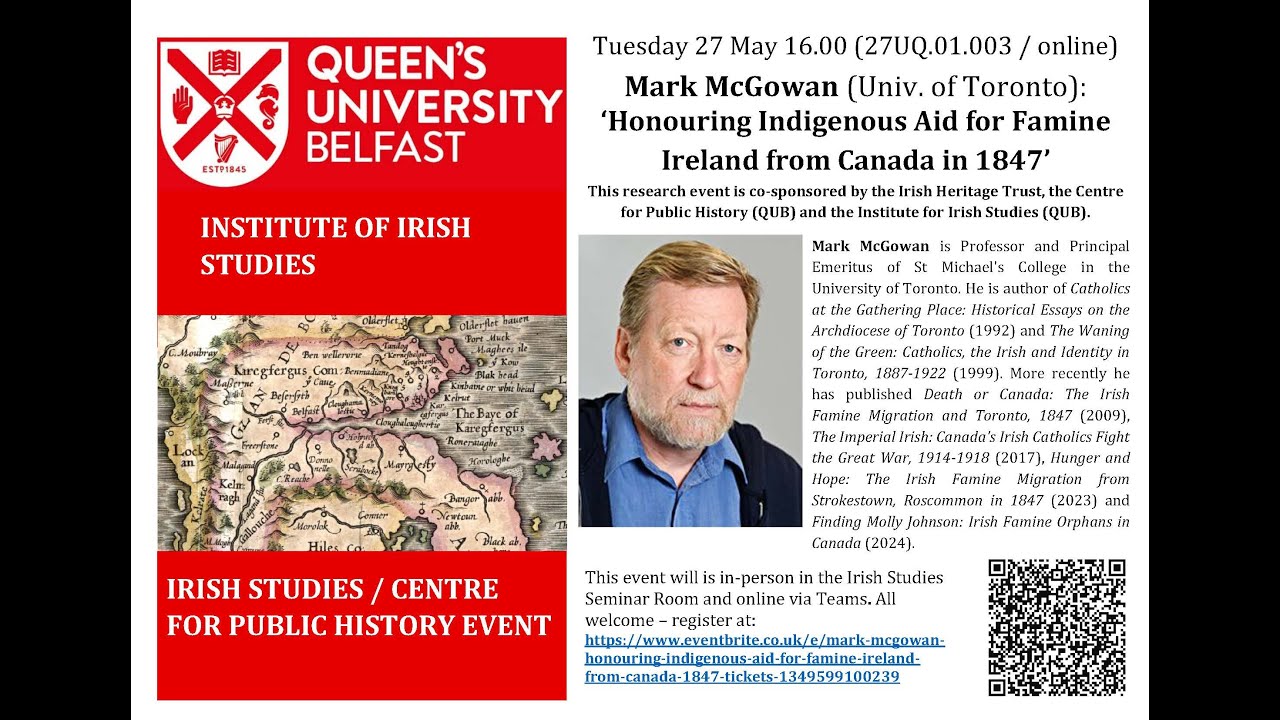 Mark McGowan: Honouring Indigenous Aid for Famine Ireland from Canada, 1847