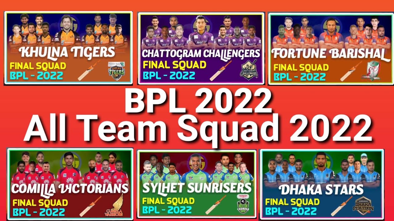 BPL 2022 - All Team Squad 2022 || bpl 2022 all team squad 2022 || BPL all team final squad 2022