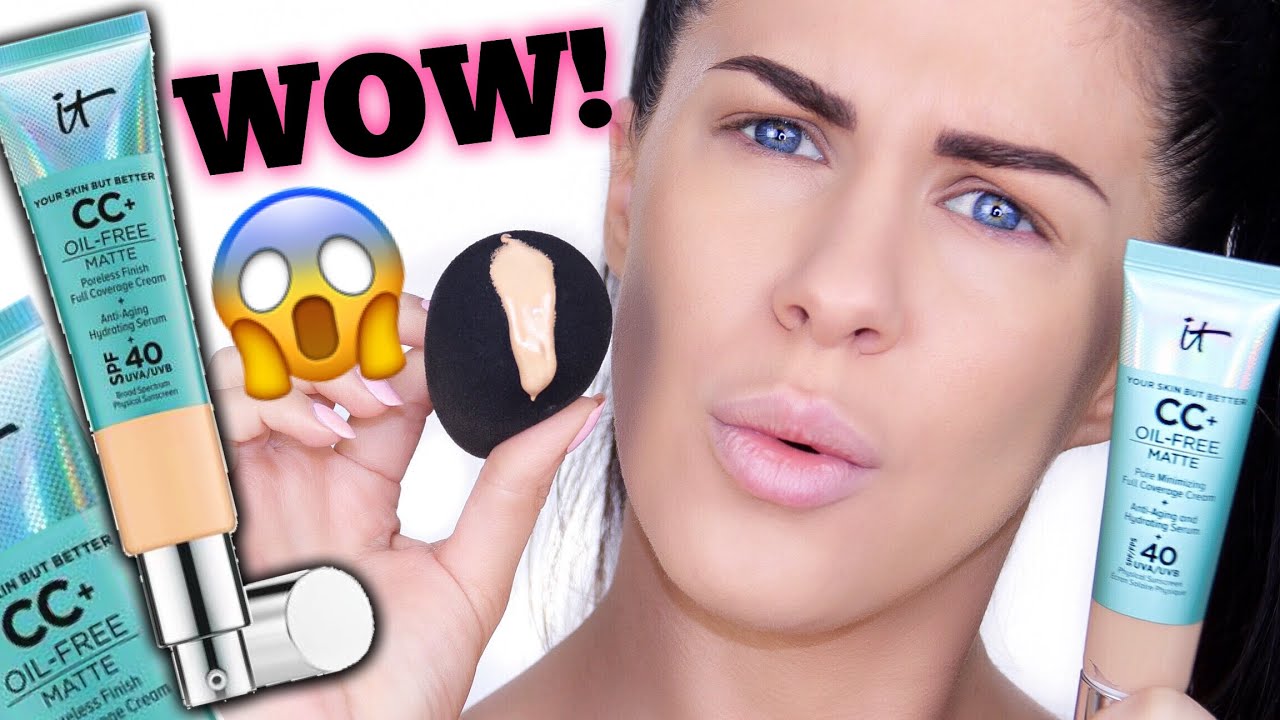 Матирующий крем без масел IT COSMETICS CC+!! Тест и обзор на жирной коже!