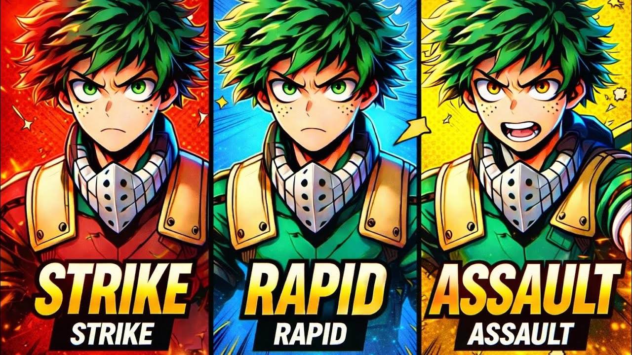 Every Deku Build Explained In My Hero Ultra Rumble, Strike, Rapid, Assault!