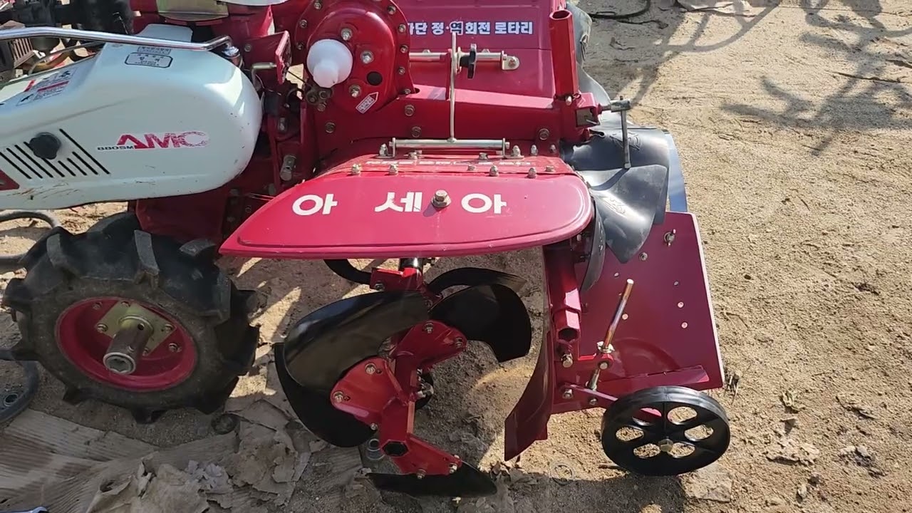 아세아관리기 로타리 체인케이스 장착 방법과 작업클러치 조정 방법