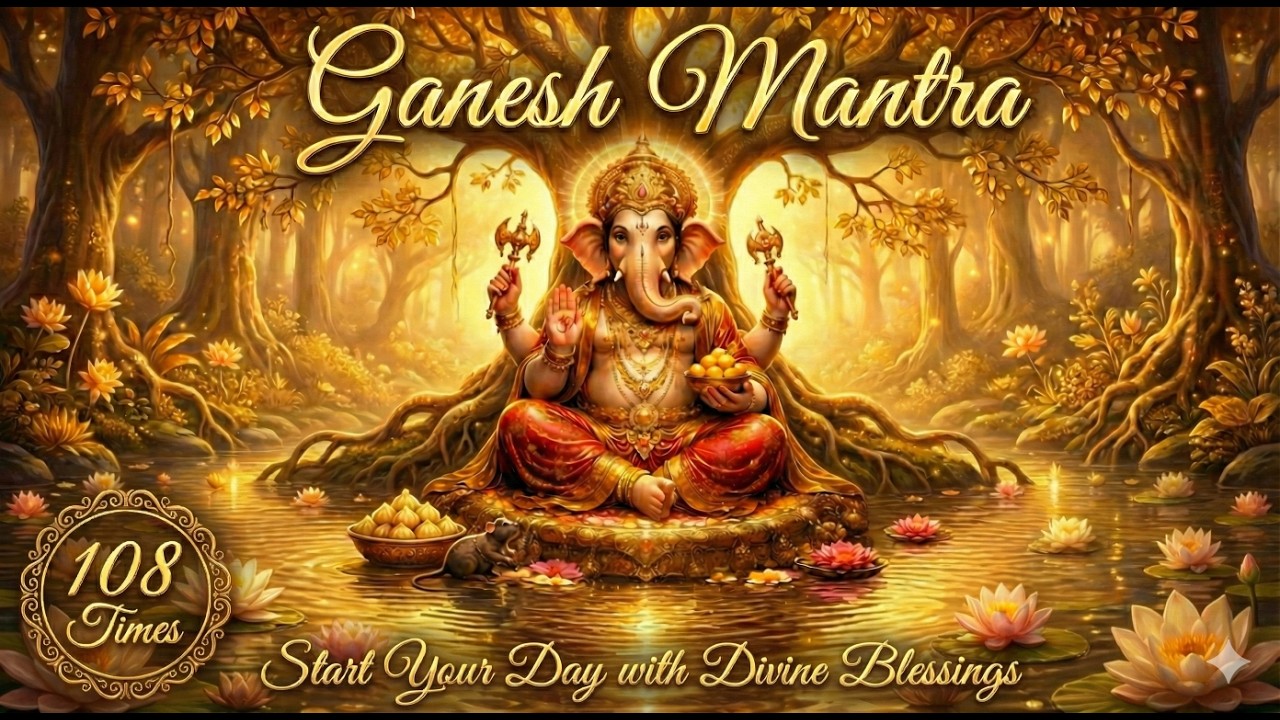 Ganesh Mantra 108 Times | Remove Negativity & Attract Wealth- Om Gan Ganapataye Namah #hindumantra