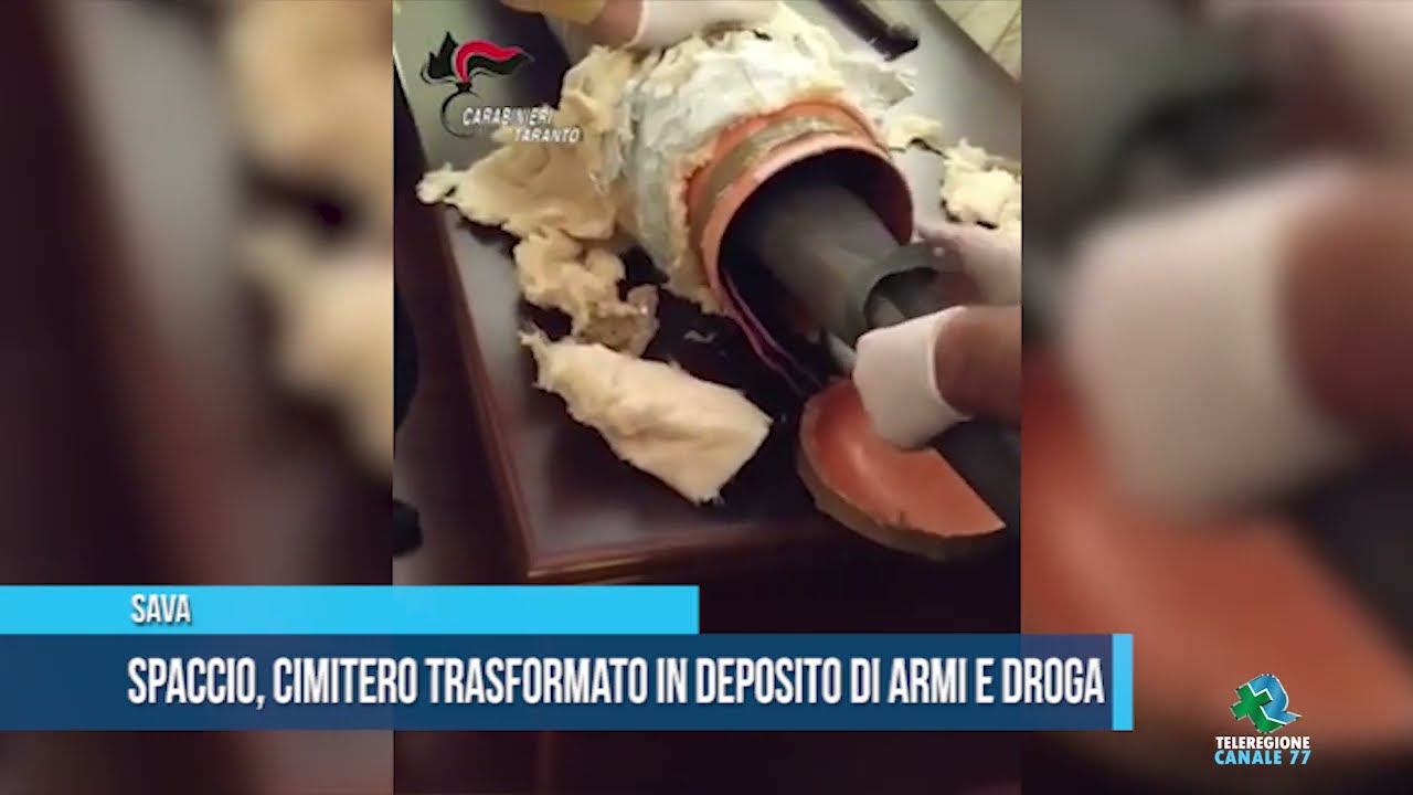 SAVA Spaccio cimitero trasformato in deposito di armi e droga