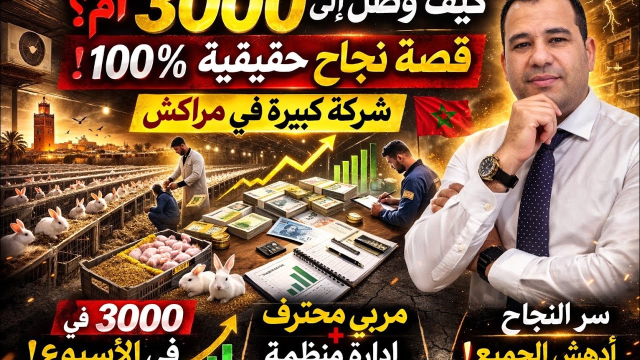 فضل البادية : قصة حقيقية لشركة كبيرة في مراكش كانت تضم 3000 أم 🐇إنتاج ضخم… فريق محترف.. تسويق منظم… 