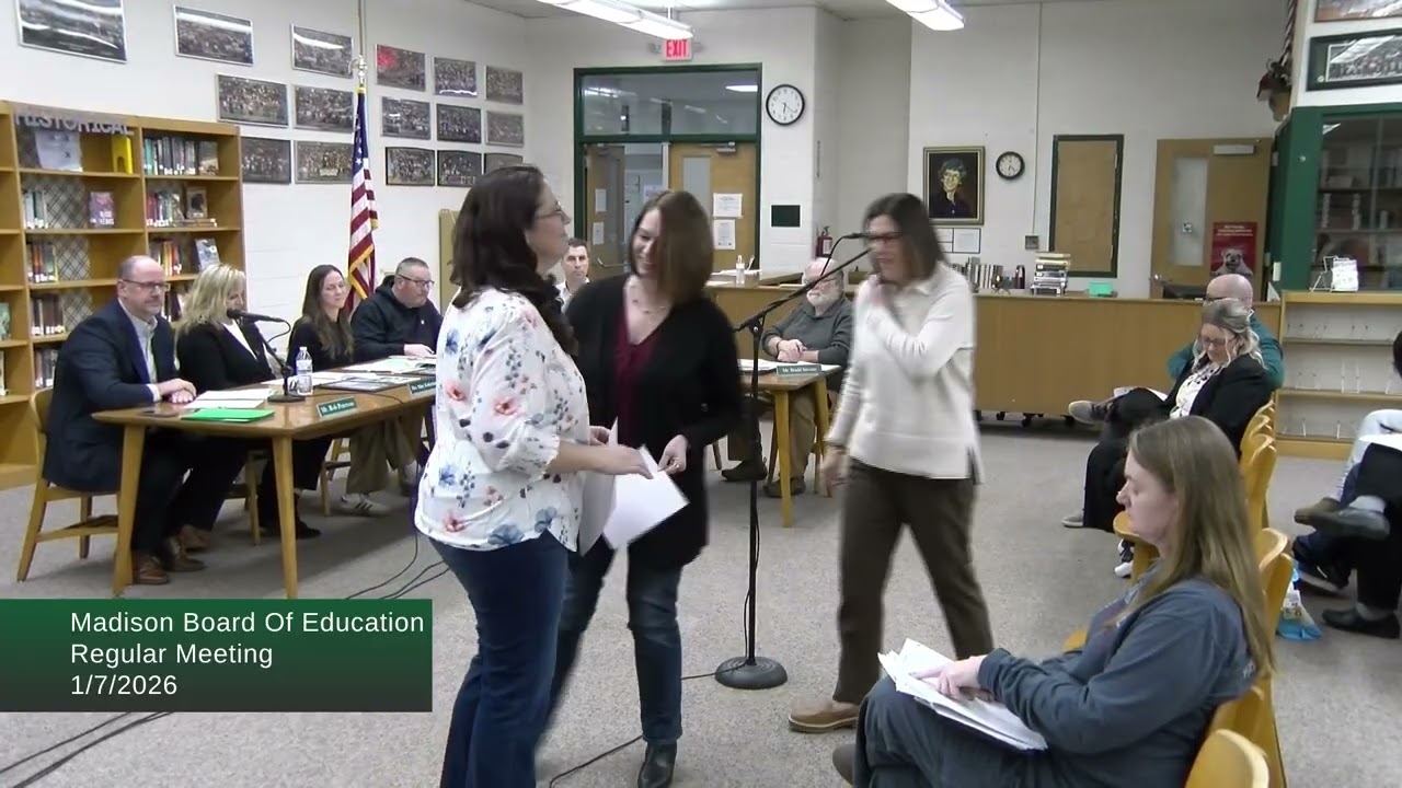 Madison Board Of Education Meeting 1/7/2026