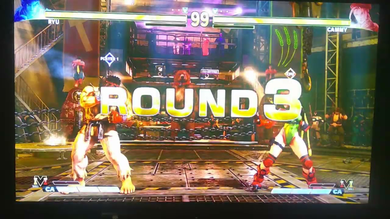 Street fighter 5 Ryu vs Cammy