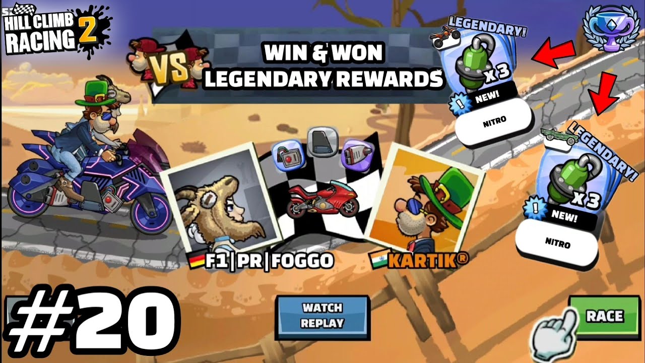 😍WIN & WON LEGENDARY REWARDS IN FEATURE CHALLENGES #20 - Hill Climb Racing 2