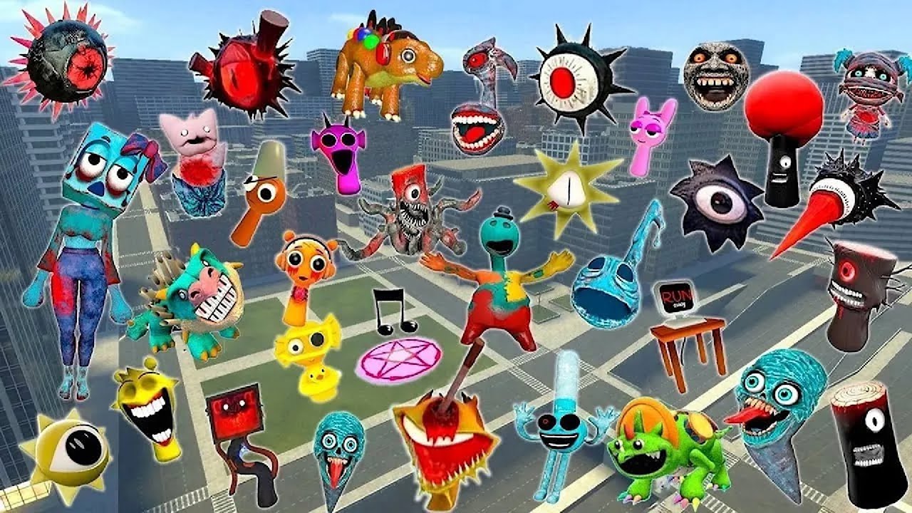 🏣 BIG CITY SPRUNKI MR SUN FUN COMPUTER MISS WENDA YELLOW PINKI COOL AS ICE SPARTAN KICKING IN GMOD !